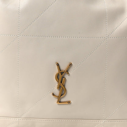 Lambskin Matelasse Monogram Medium Jamie 4.3 Pochon Crema Soft