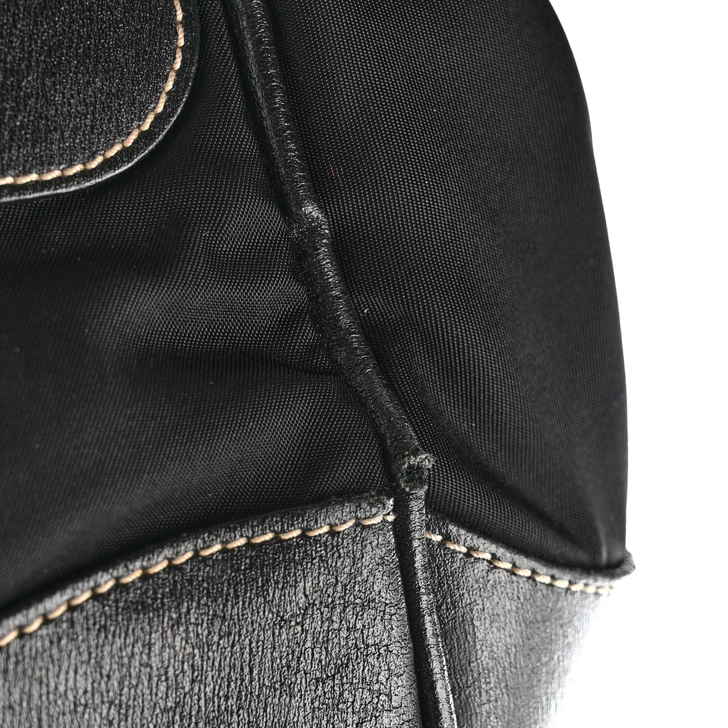 Tessuto Nylon Moon Shoulder Bag Black