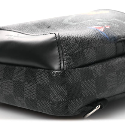 Damier Graphite World Map Avenue Sling Backpack