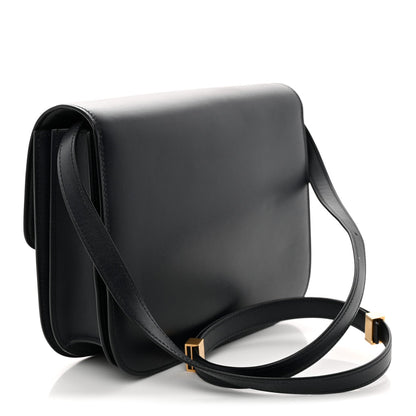 Box Calfskin Medium Classic Box Flap Bag Navy