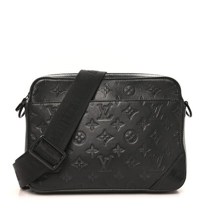 Calfskin Monogram Shadow Duo Messenger Black