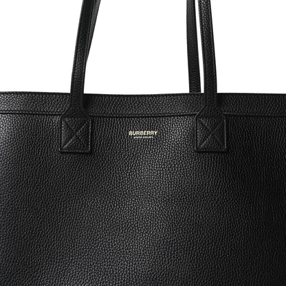 Grainy Calfskin Medium London Tote Bag Black