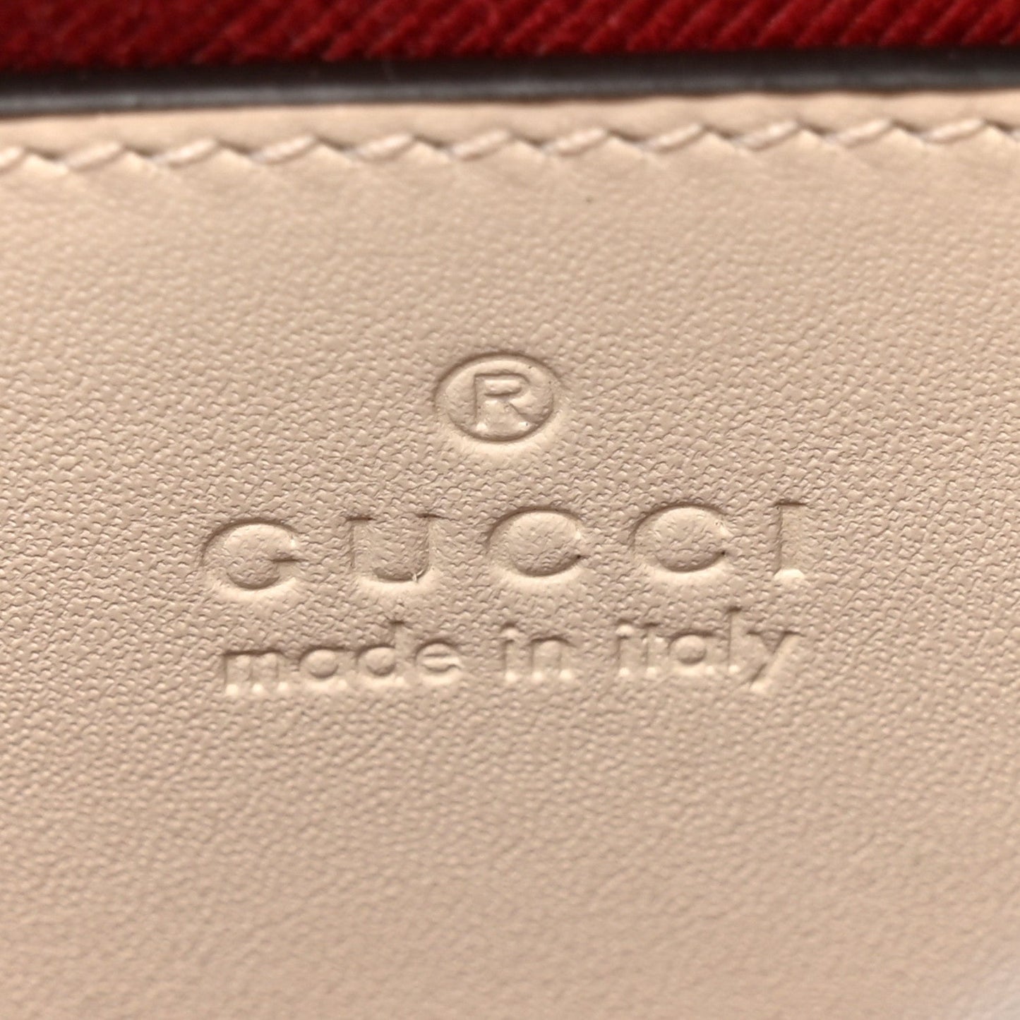 GG Supreme Monogram Textured Calfskin Small Emblem Shoulder Bag Beige Mystic White