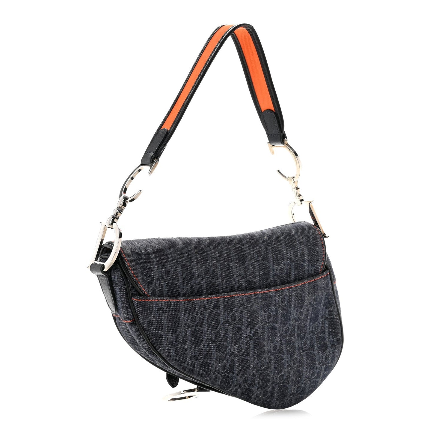 Denim Monogram Flight Saddle Bag