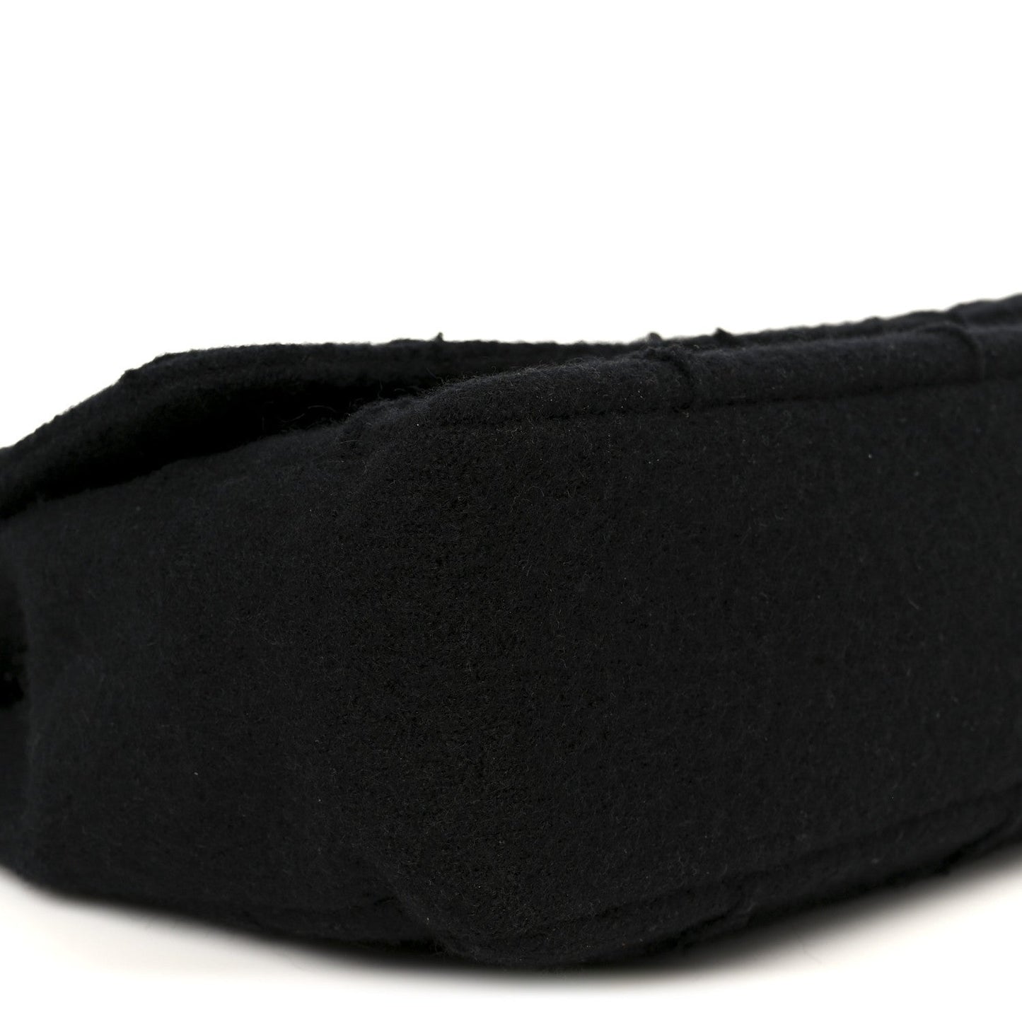 Wool Jumbo Chocolate Bar Mademoiselle Flap Black