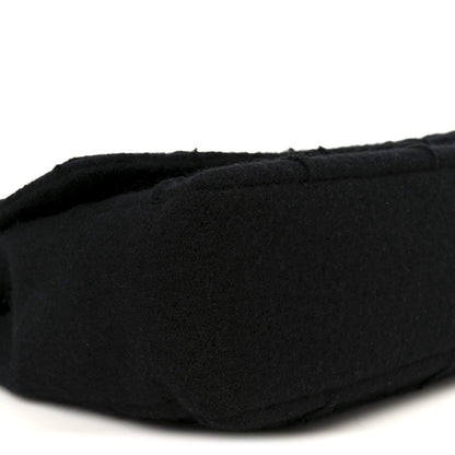 Wool Jumbo Chocolate Bar Mademoiselle Flap Black