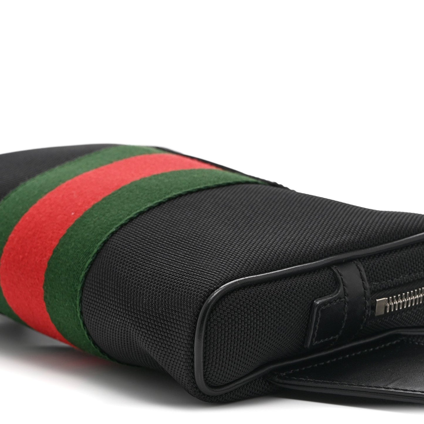 Canvas Web Slim Belt Bag Black