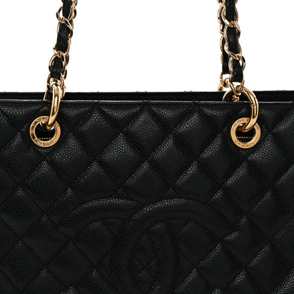 Caviar Quilted XL Grand Shopping Tote GST Black
