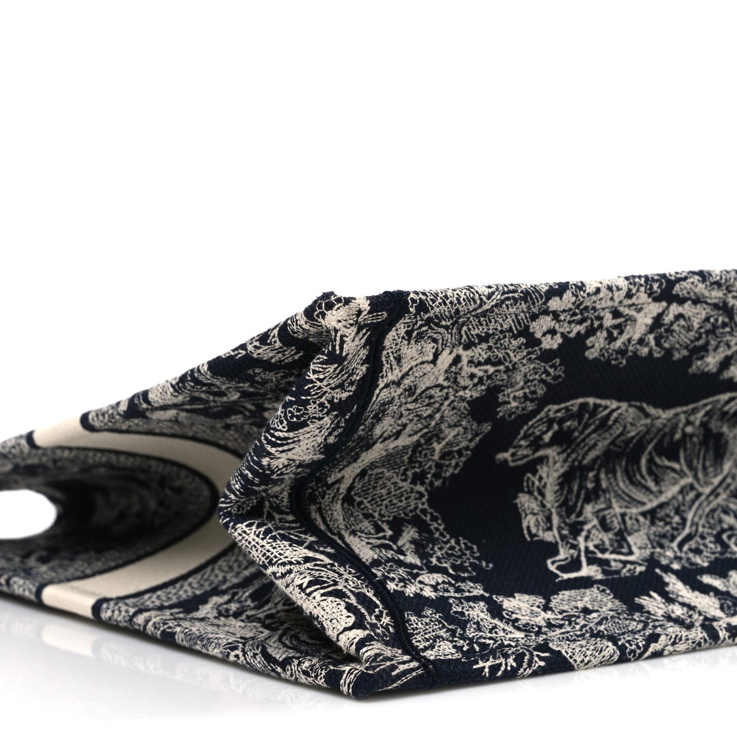 Canvas Embroidered Large Dioriviera Toile De Jouy Reverse Book Tote Blue