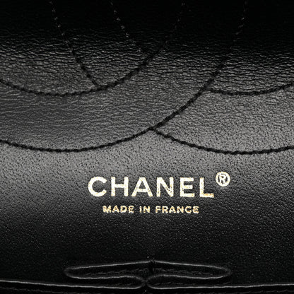 Metallic Aged Calfskin Quilted 2.55 Reissue 227 Flap Black