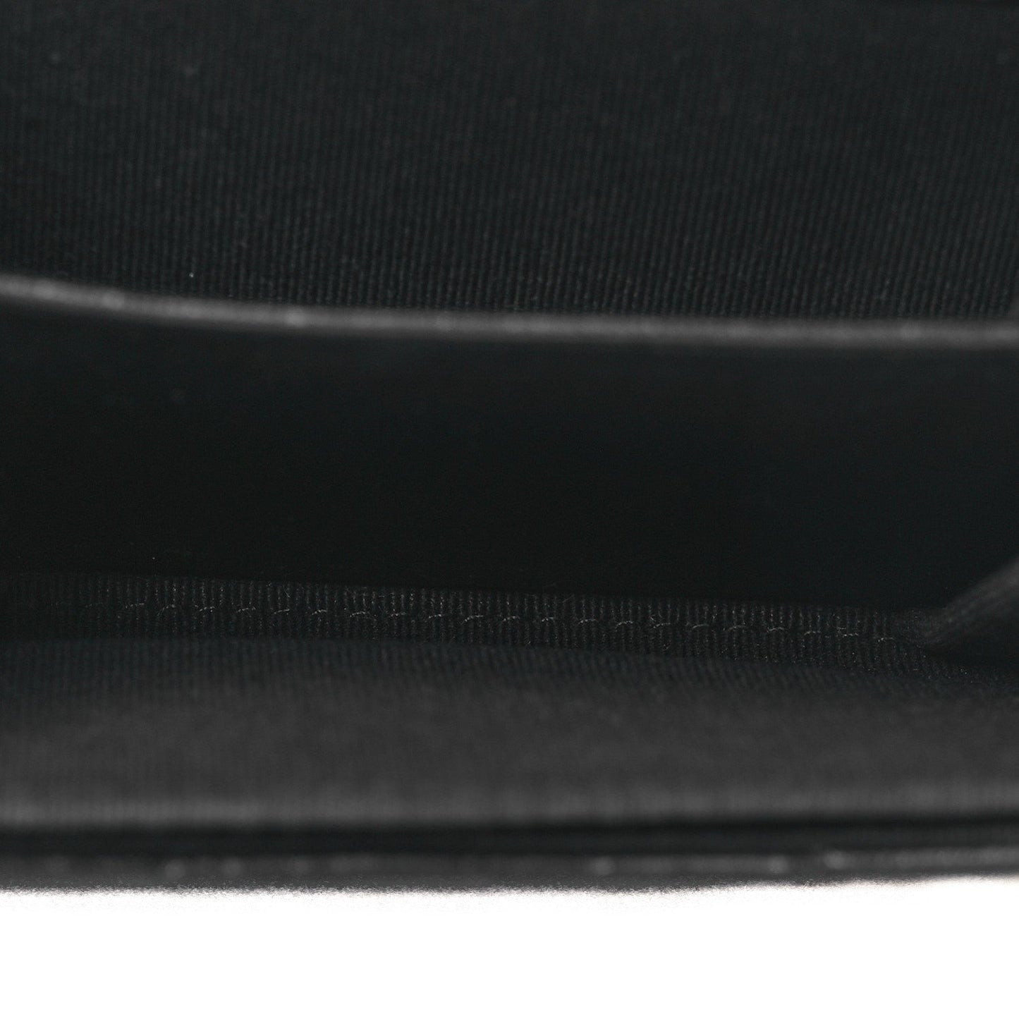 Lambskin Pearl Quilted CC Flap Card Holder With Chain  Black