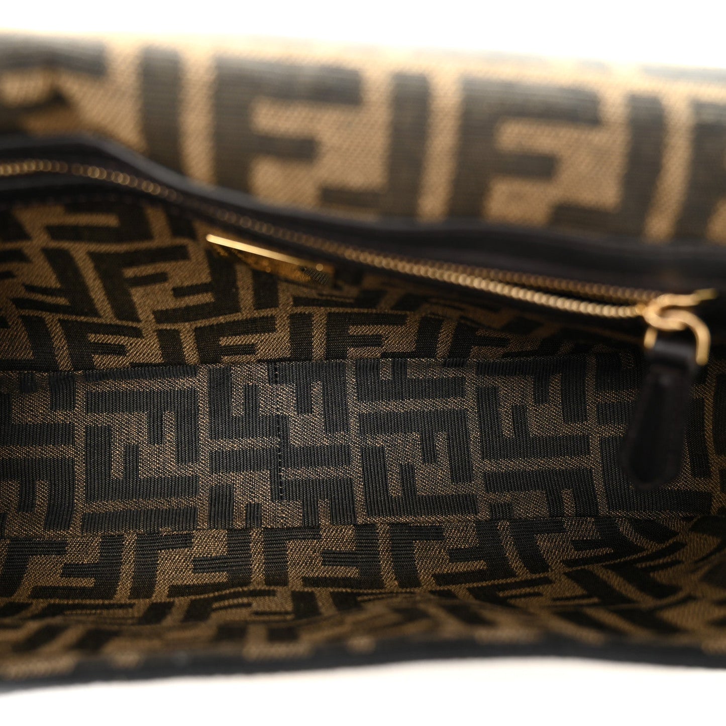 Fabric Jacquard FF 1974 Medium Baguette Tobacco Moro Black