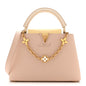 Taurillon Enamel Flower Chain Capucines BB Beige Yellow Creme