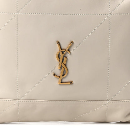 Lambskin Matelasse Monogram Medium Jamie 4.3 Pochon Crema Soft