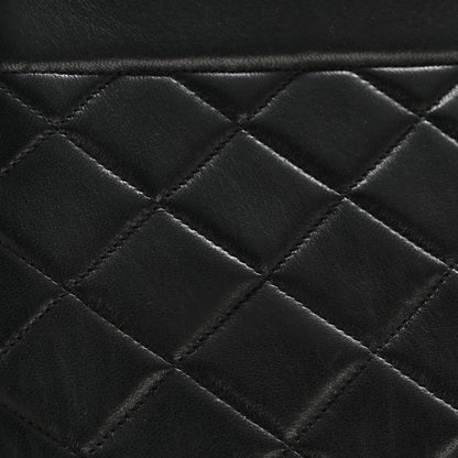 Lambskin Quilted Medium Single Flap Black