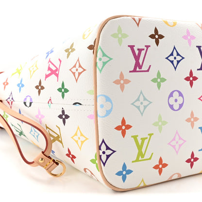 LV X TM Monogram Multicolor Neverfull MM White