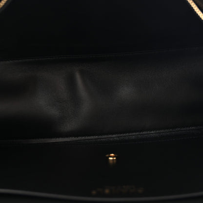 Suede Calfskin Small Souplissimo Maxi Flap Black
