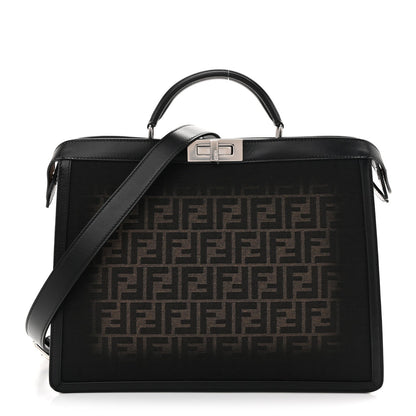 FF Vitello King Jacquard 1974 Medium Peekaboo I SEE U Satchel Brown