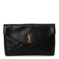 Grained Lambskin Cassandre Envelope Pouch Black