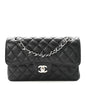 Caviar Quilted Small Double Flap Black