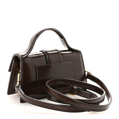 Glazed Calfskin Le Grand Bambino Midnight Brown
