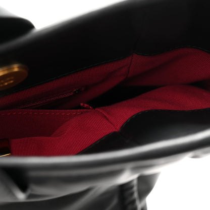 Calfskin Small Deauville Tote Black