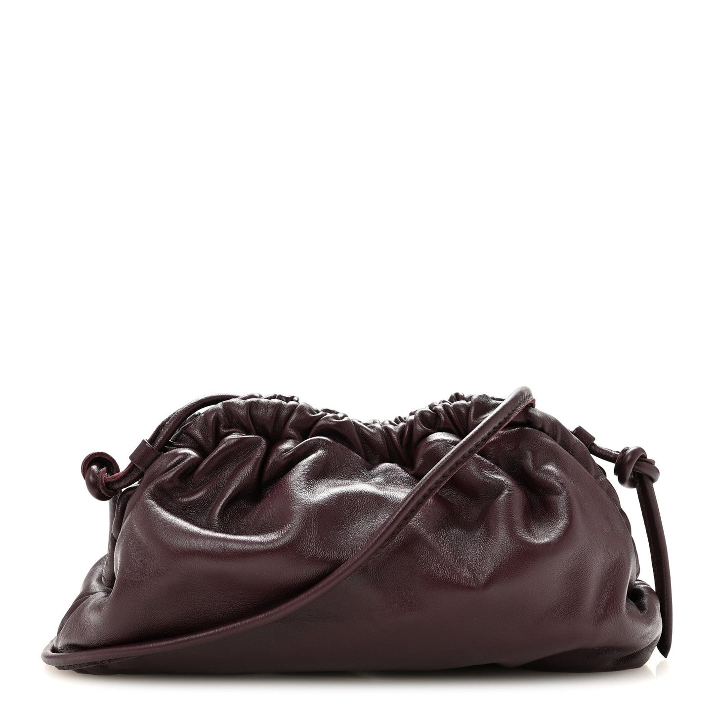 Lambskin Mini Cloud Clutch Plum