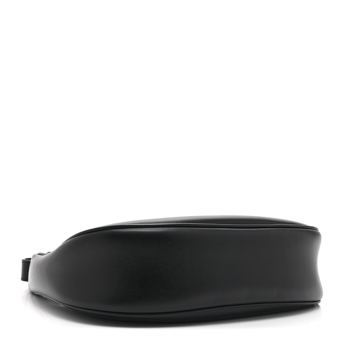 Smooth Calfskin Medium Strap Ava Triomphe Shoulder Bag Black
