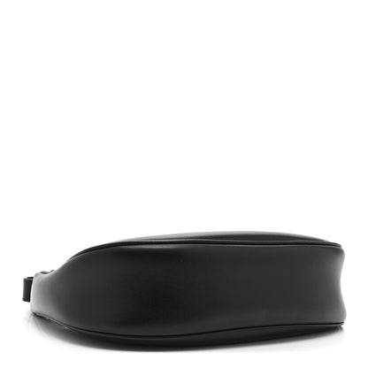 Smooth Calfskin Medium Strap Ava Triomphe Shoulder Bag Black