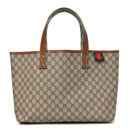 GG Plus Monogram Medium Signature Web Loop Tote Brown
