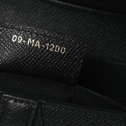 Grained Calfskin Saddle Bag Black