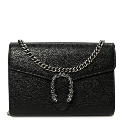 Calfskin Mini Dionysus Chain Wallet Black