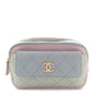 Goatskin Quilted Waist Bag Green Blue Pink