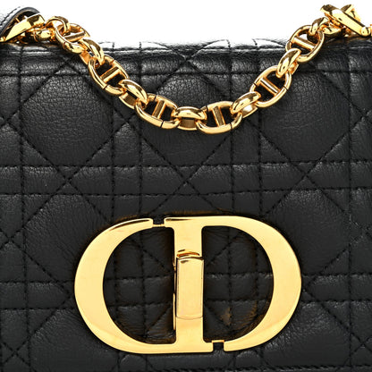 Calfskin Cannage Small Caro Bag Black