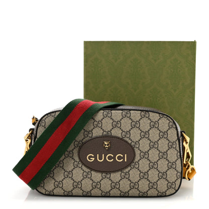 GG Supreme Monogram Web Neo Vintage Shoulder Bag Beige New Acero Crop