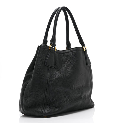 Vitello Daino Tote Black