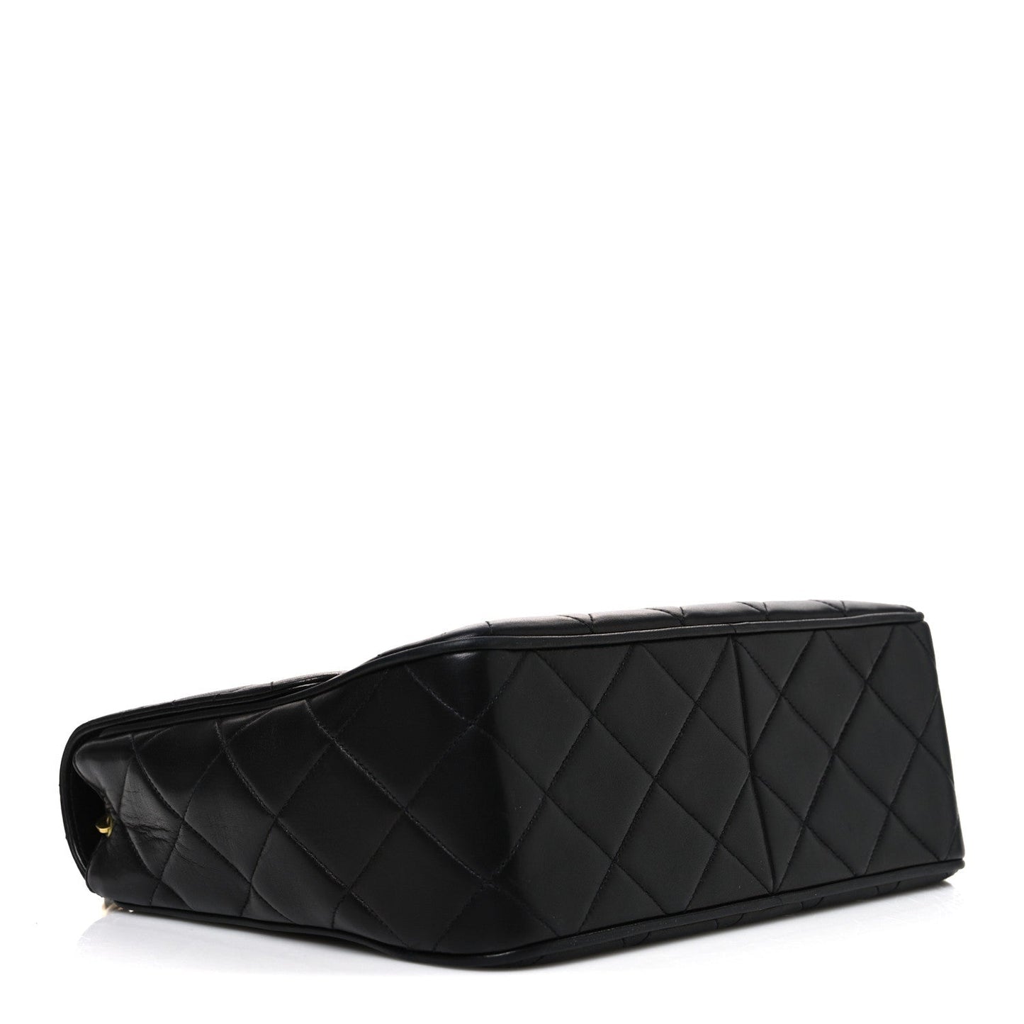 Lambskin Quilted Medium Single Flap Black