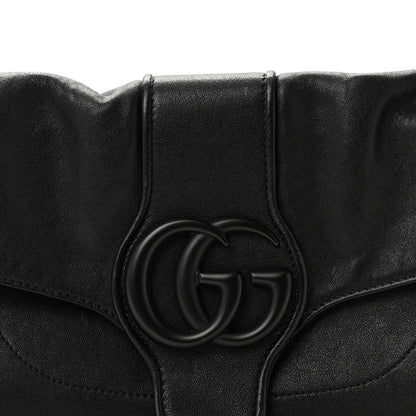 Goatskin Small GG Monochrome Aphrodite Shoulder Bag Black