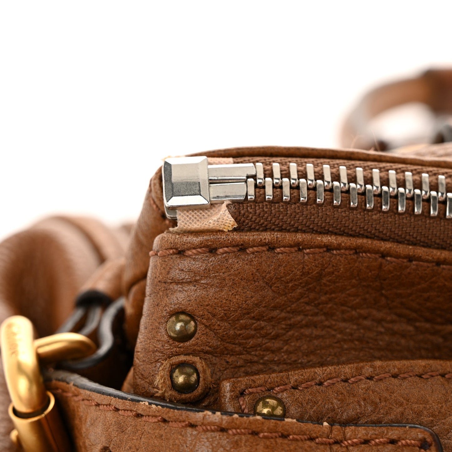 Calfskin Medium Paddington Satchel Tan