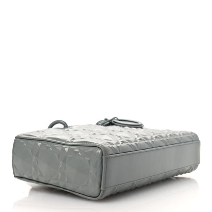 Calfskin Cannage Diamond Medium Lady D-Joy Grey