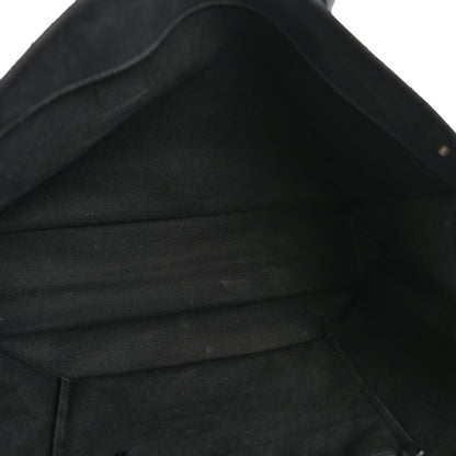 Linen Calfskin Rive Gauche Tote Black