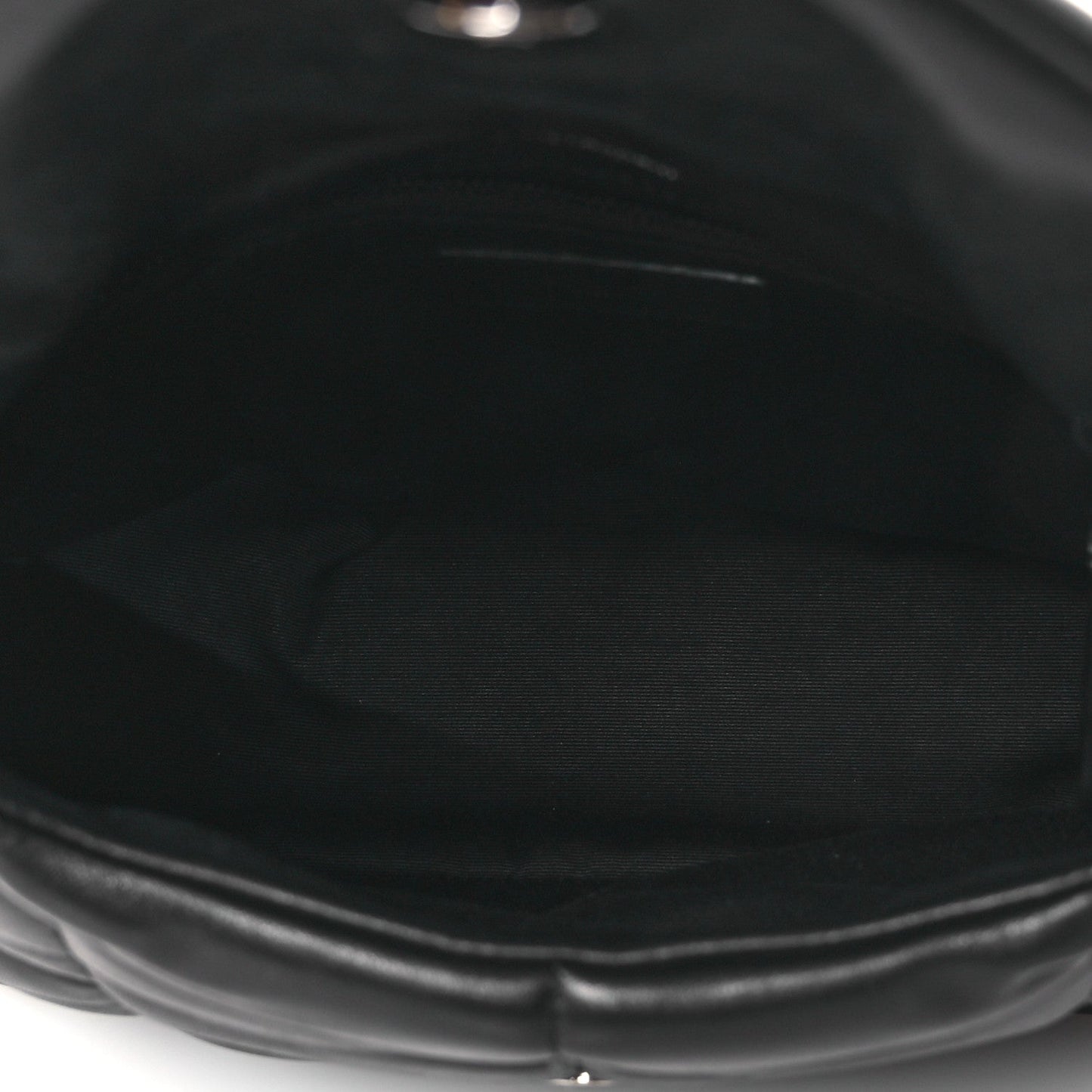 Lambskin Quilted Toy Loulou Puffer Monogram Monochrome Chain Satchel Black