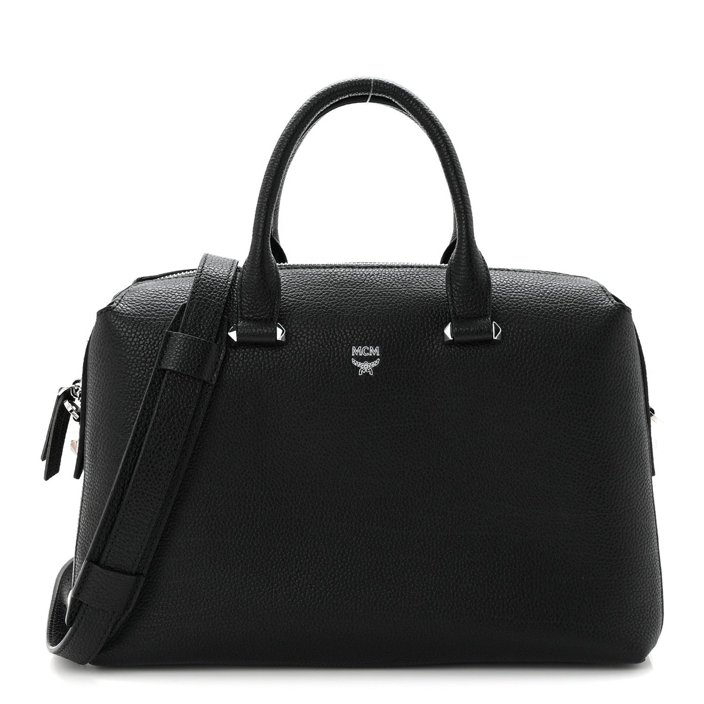 Grained Calfskin Medium Ella Boston Black