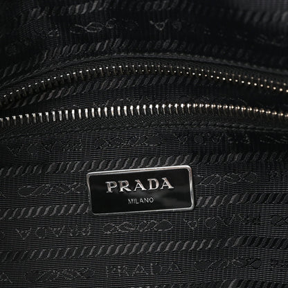 Nappa Nylon Soft Padded Shopping Tote Black Blue