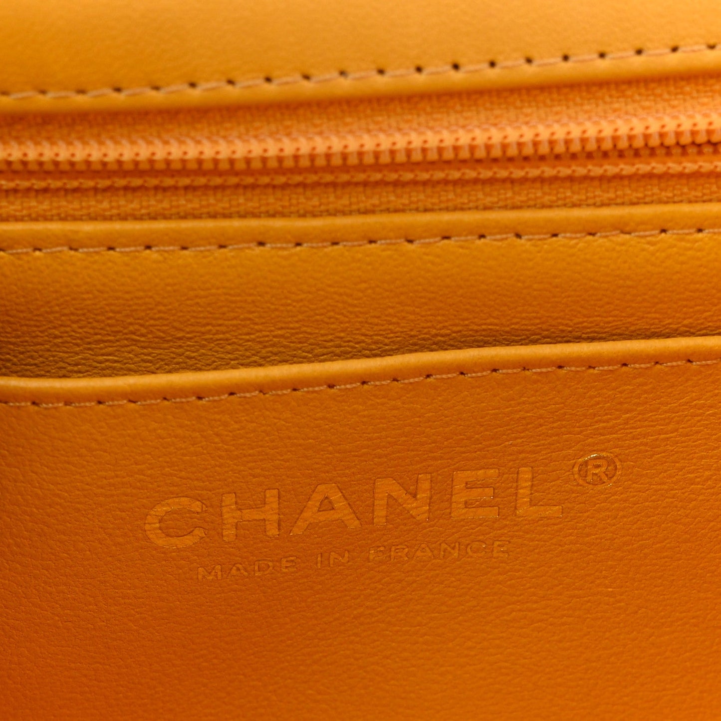Lambskin Quilted Mini Top Handle Rectangular Flap Yellow