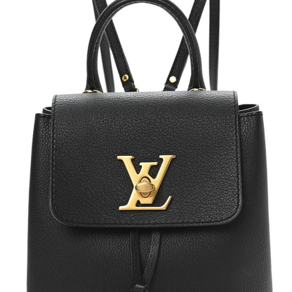 Calfskin Lockme Mini Backpack Black