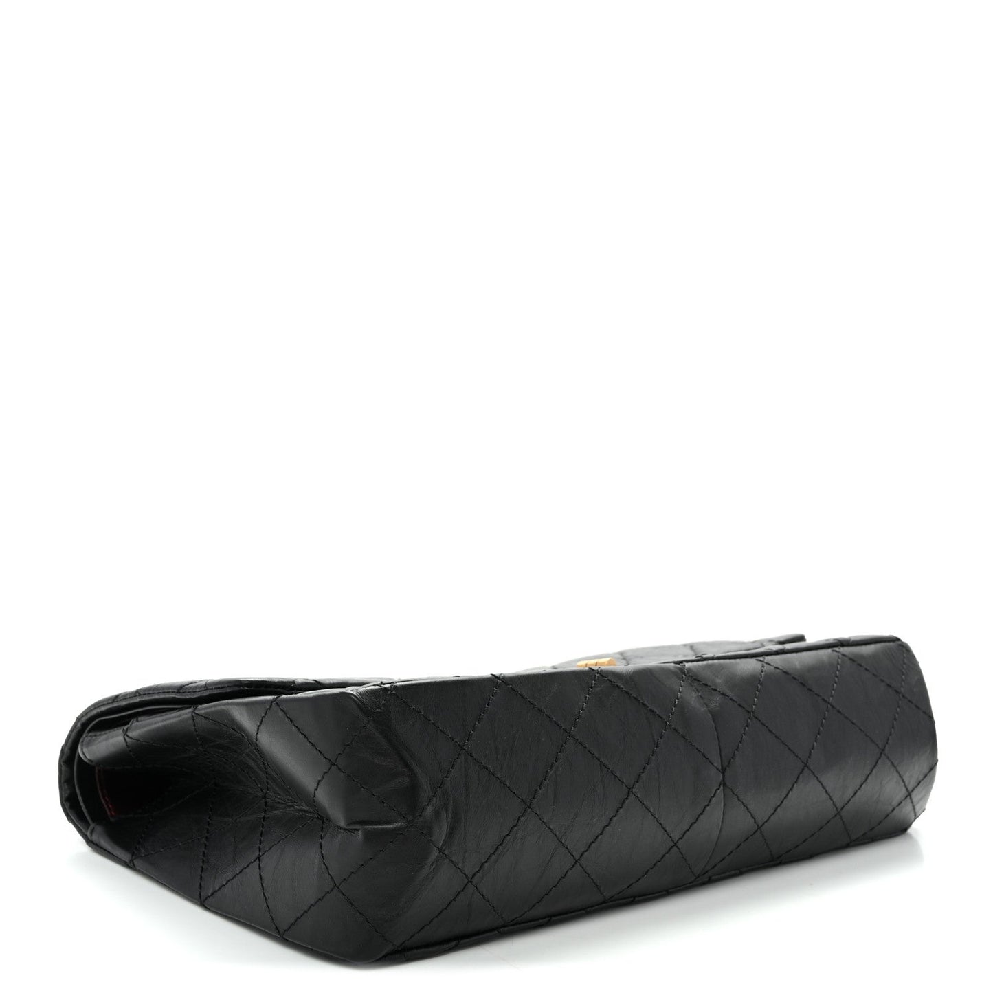 Aged Calfskin Quilted 2.55 Reissue 227 Flap Black