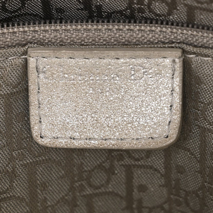 Metallic Nubuck Cannage Medium Lady Dior Silver