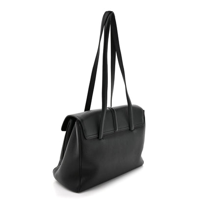 Supple Grained Calfskin Medium Soft 16 Bag Black