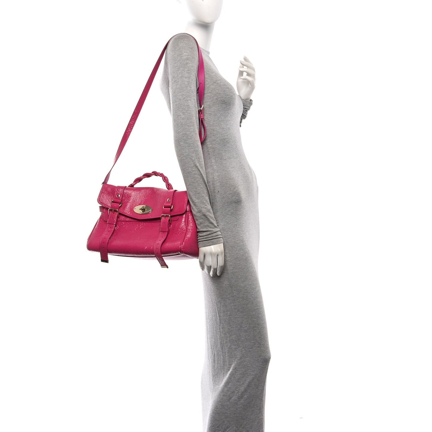 Spongy Patent Small Alexa Pink